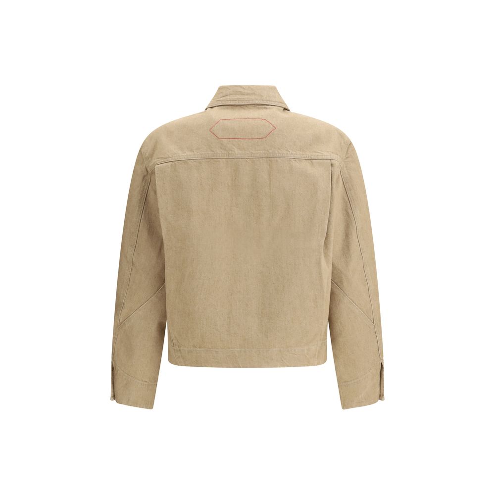 Veste en denim beige en coton Jacquemus