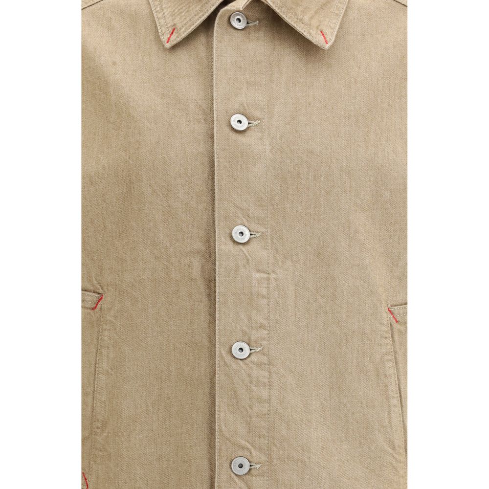 Veste en denim beige en coton Jacquemus