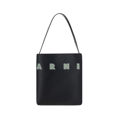 Marni Black Calf Leather Bos Taurus Shoulder Bag