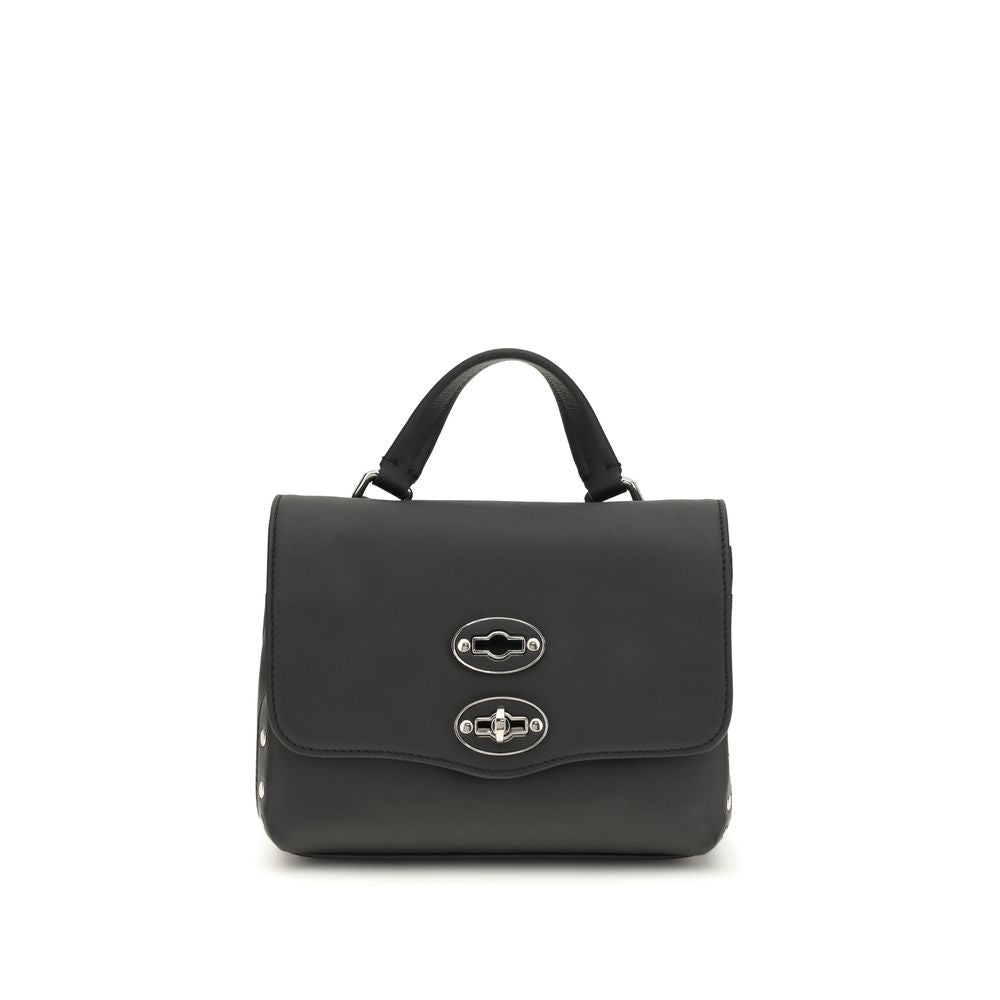 Zanellato Black Calf Leather Bos Taurus Handbag - Elegant & Versatile