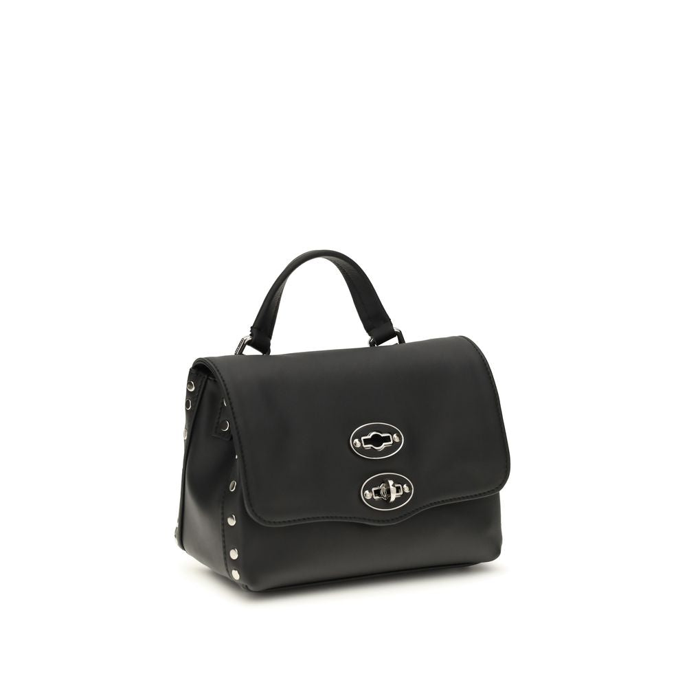 Zanellato Black Calf Leather Bos Taurus Handbag - Elegant & Versatile