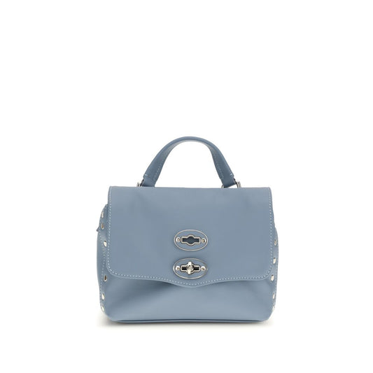 Zanellato Light Blue Calf Leather Bos Taurus Handbag