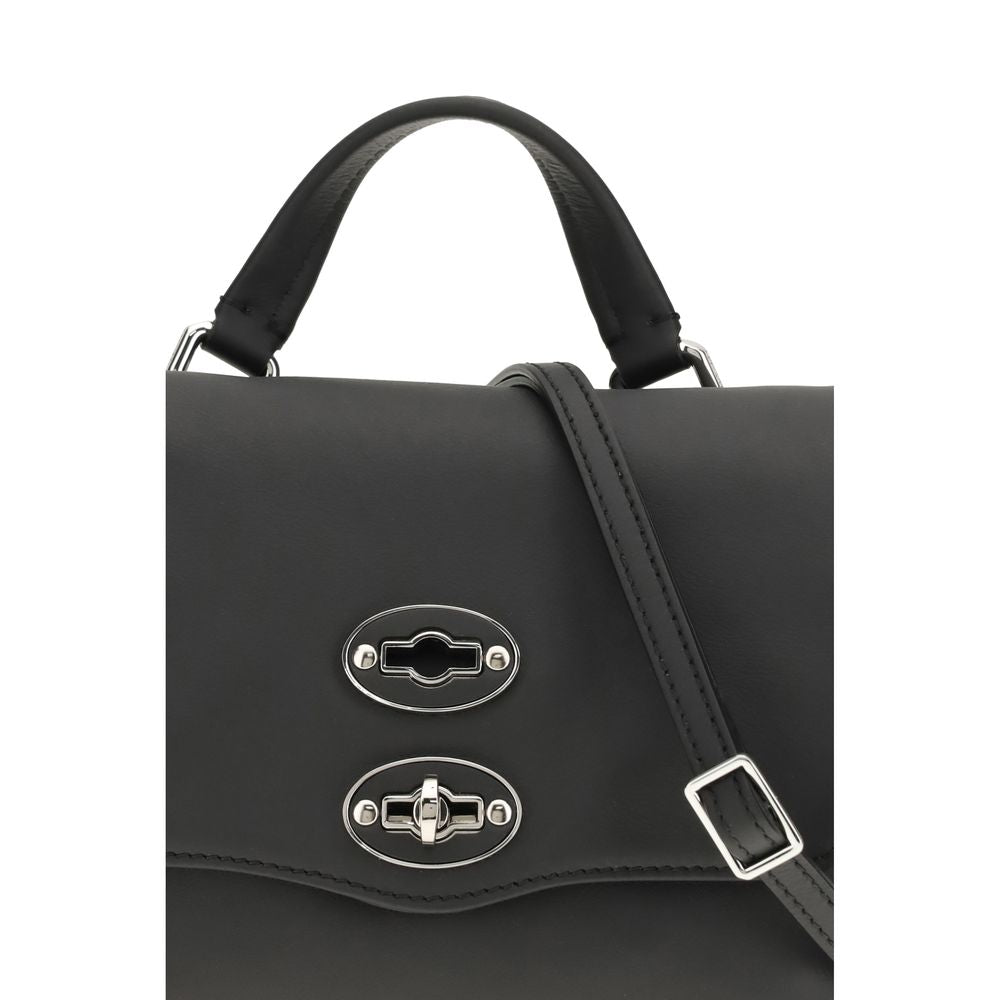 Zanellato Black Calf Leather Bos Taurus Handbag - Elegant & Versatile