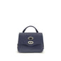 Zanellato Blue Calf Leather Bos Taurus Shoulder Bag