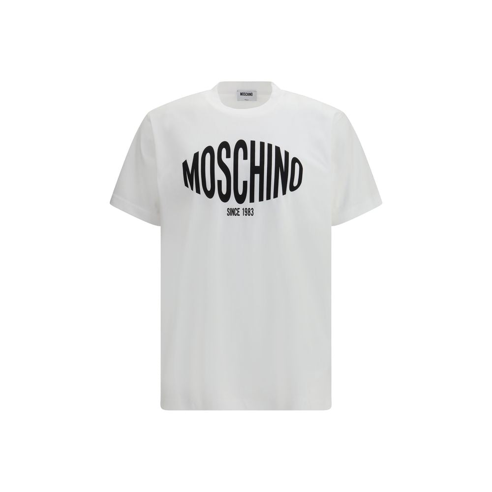 Moschino White Cotton T-Shirt - Iconic Logo Design