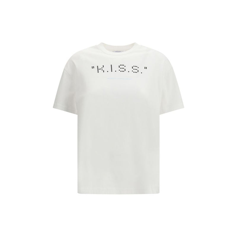 Off-White Kiss Quote T-Shirt en Coton Blanc