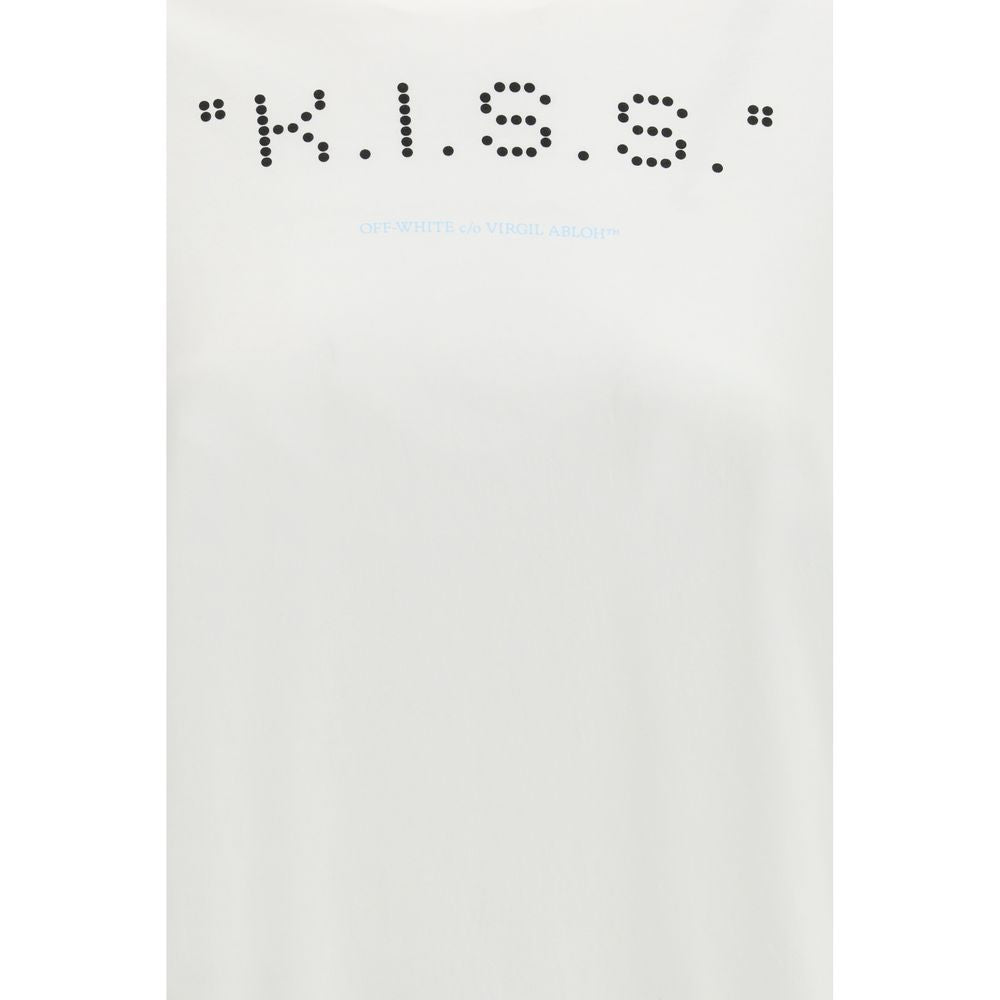 Off-White Kiss Quote T-Shirt en Coton Blanc