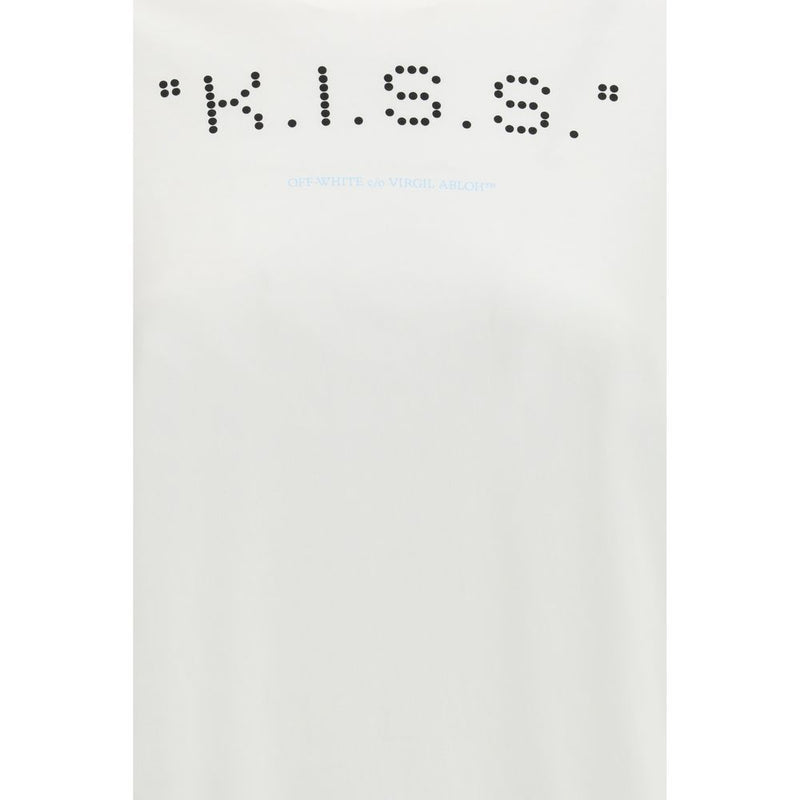Off-White Kiss Quote T-Shirt en Coton Blanc