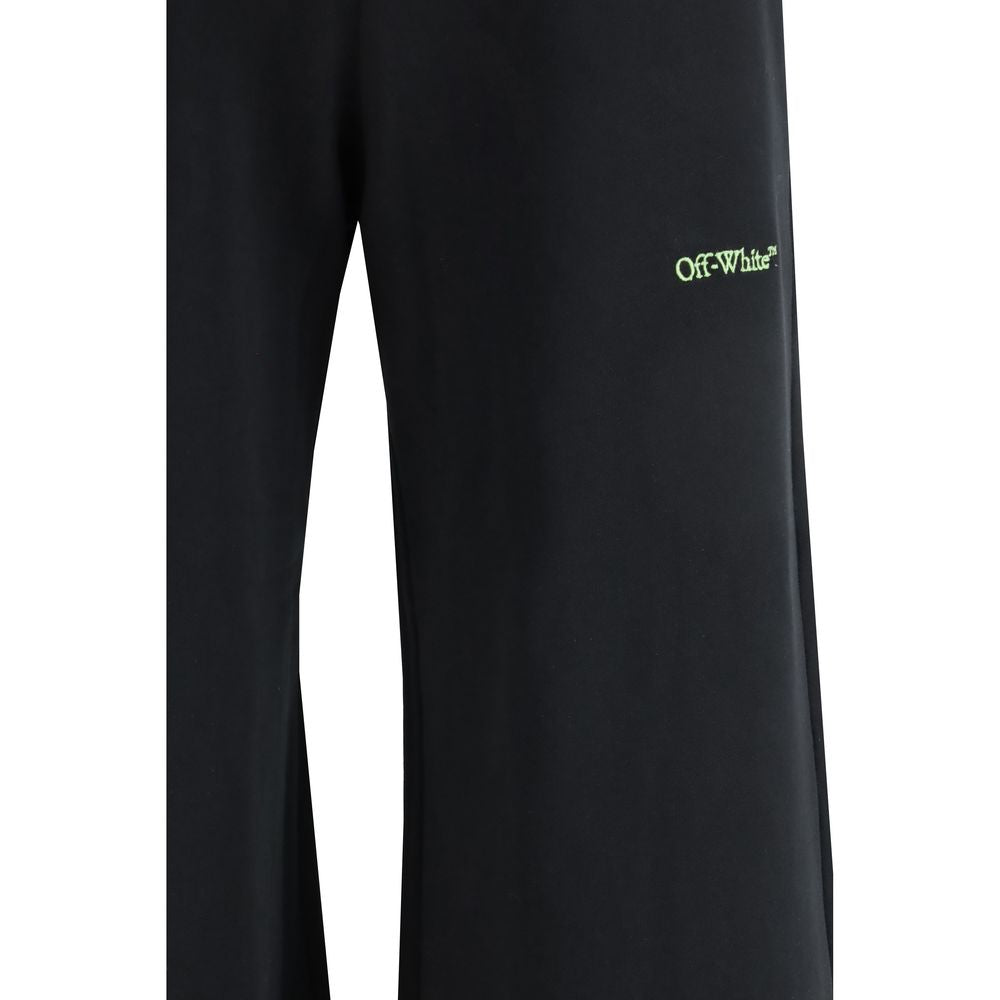 Off-White Bookish Regular Sweatpants - Black Cotton Casual Pants
