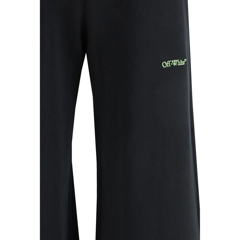 Off-White Bookish Regular Sweatpants - Black Cotton Casual Pants