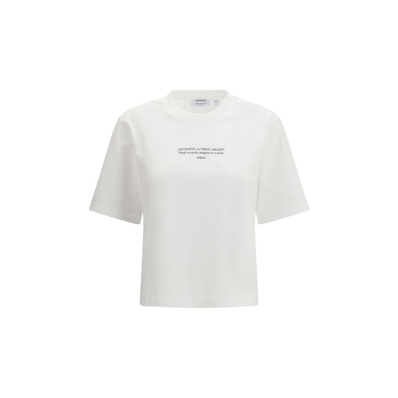 Off-White White Cotton Sportswear T-Shirt for Women