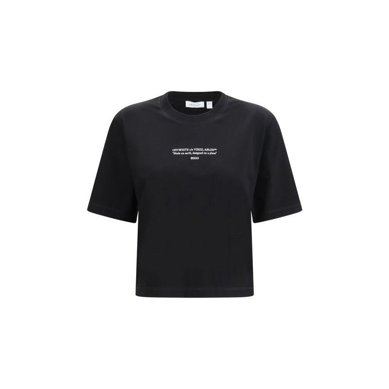Off-White Black Cotton T-Shirt - SS26 Collection