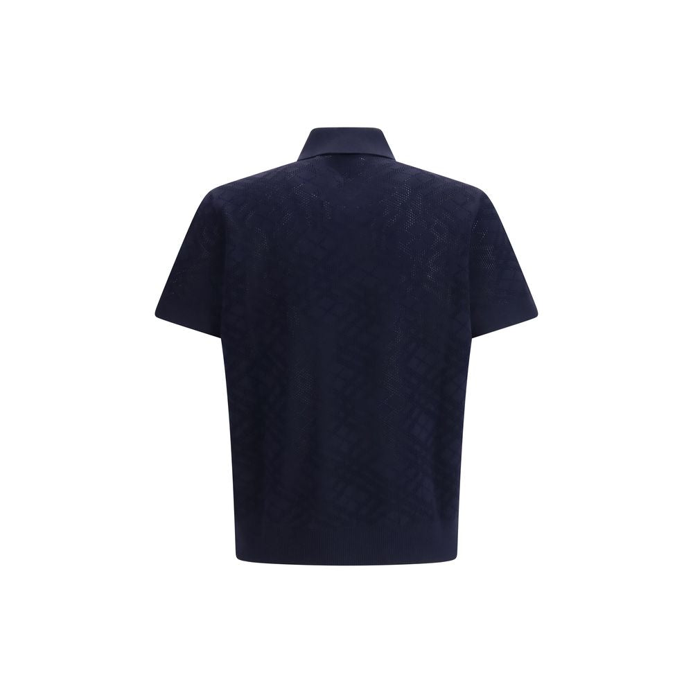 Polo en laine bleue Burberry