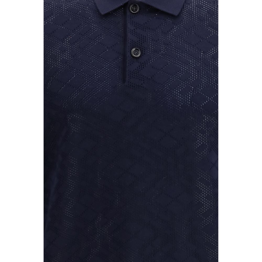 Polo en laine bleue Burberry