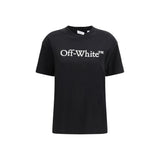 Off-White Big Logo Bookish T-Shirt - Black Cotton Sportswear