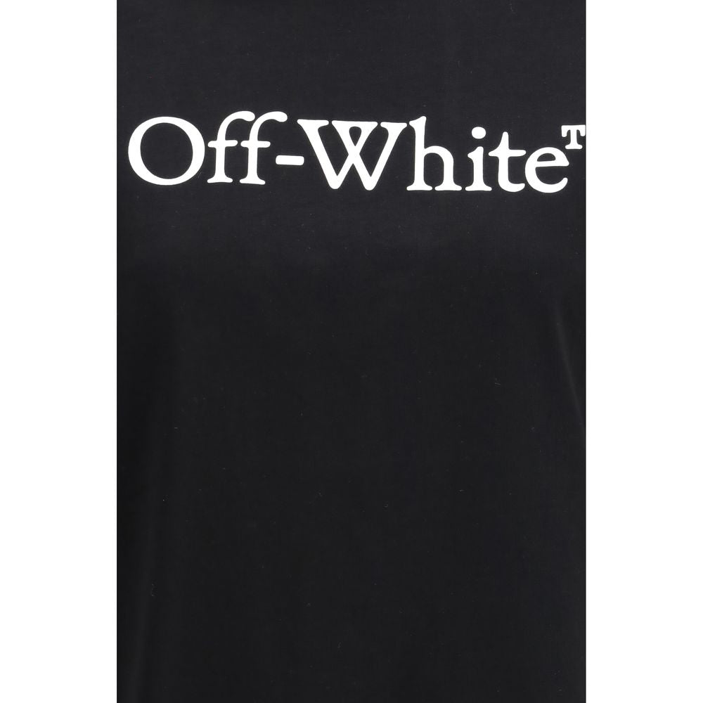 Off-White Big Logo Bookish T-Shirt - Black Cotton Sportswear