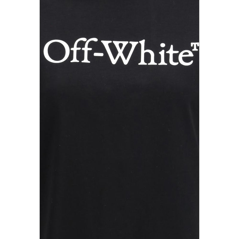 Off-White Big Logo Bookish T-Shirt - Black Cotton Sportswear