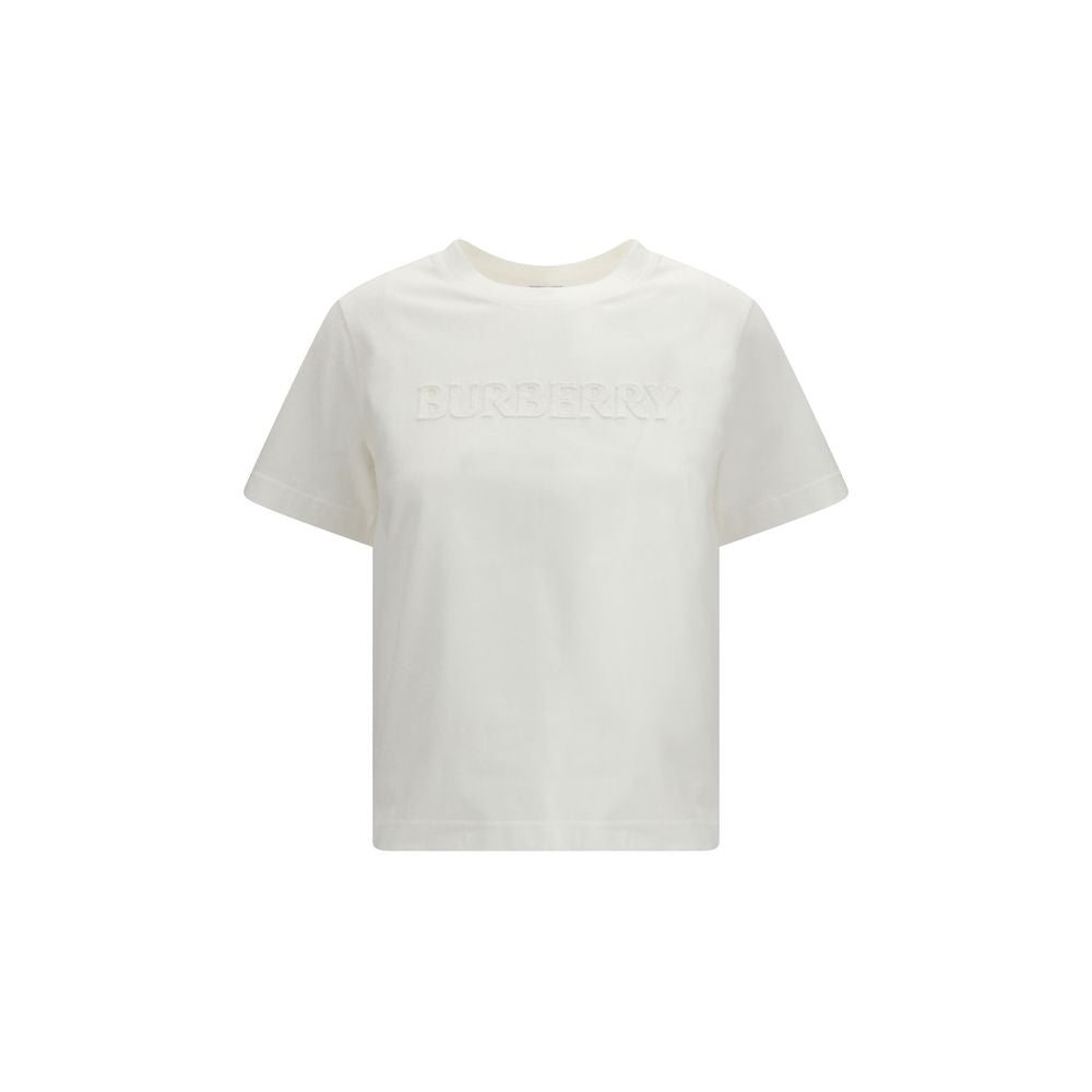 T-shirt de sport en coton blanc Burberry pour femmes