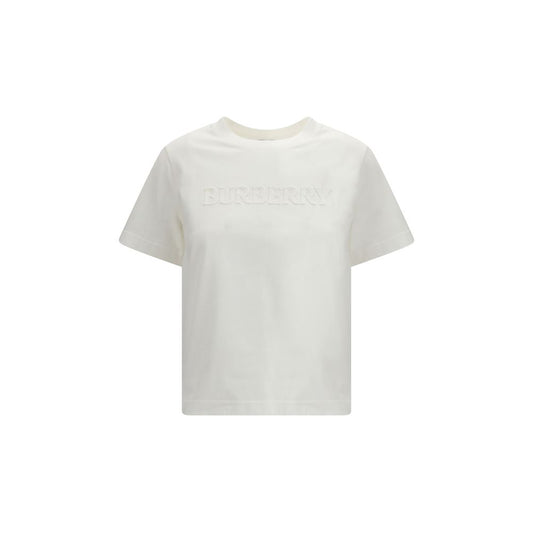 T-shirt de sport en coton blanc Burberry pour femmes