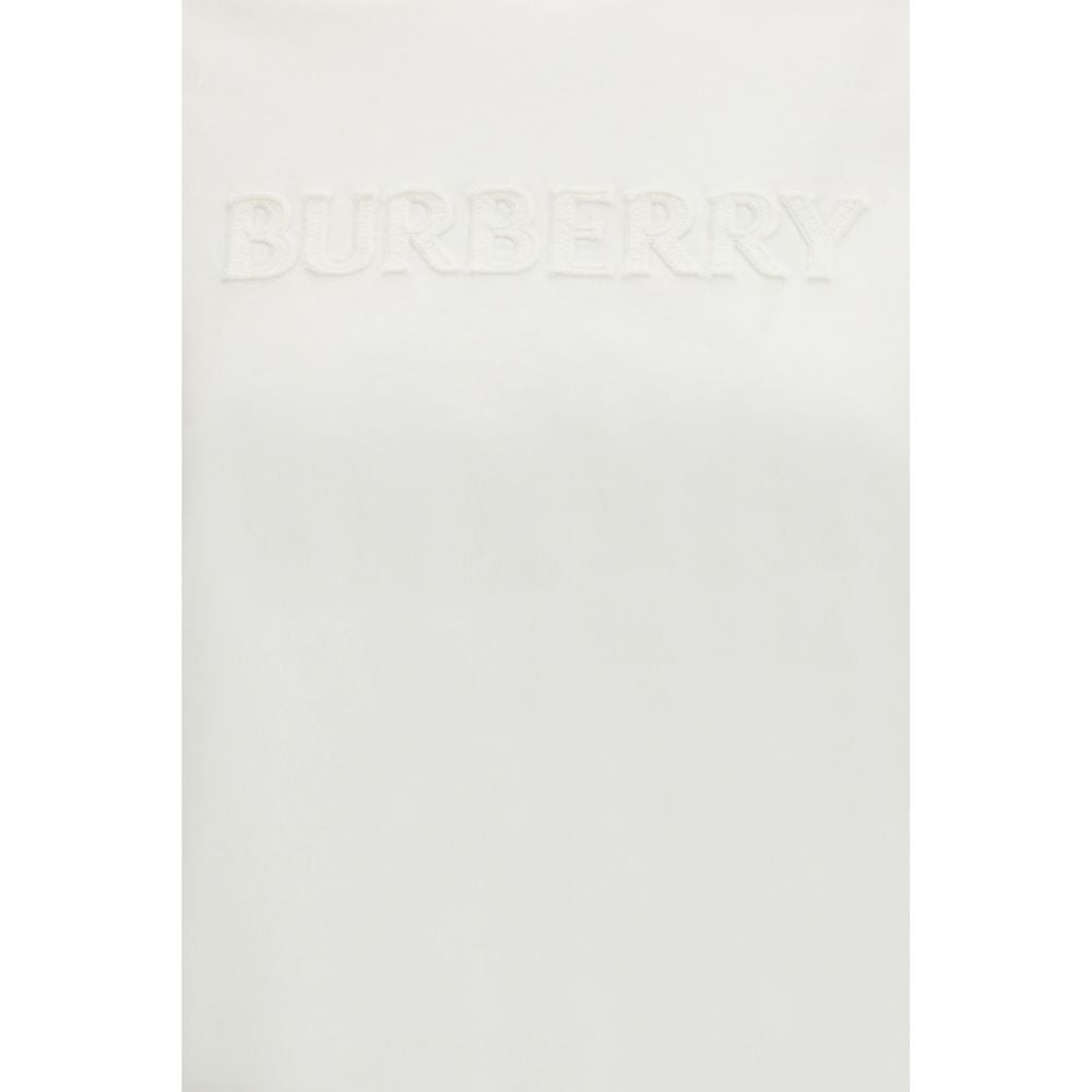 T-shirt de sport en coton blanc Burberry pour femmes
