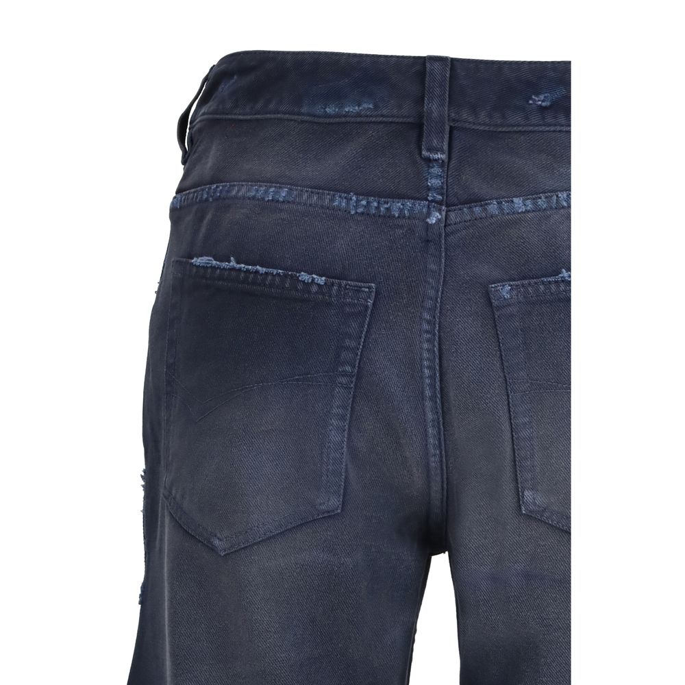 Balenciaga Blue Cotton Flared Jeans for Women - Modern Design
