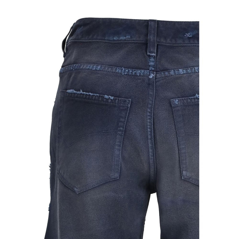 Balenciaga Blue Cotton Flared Jeans for Women - Modern Design