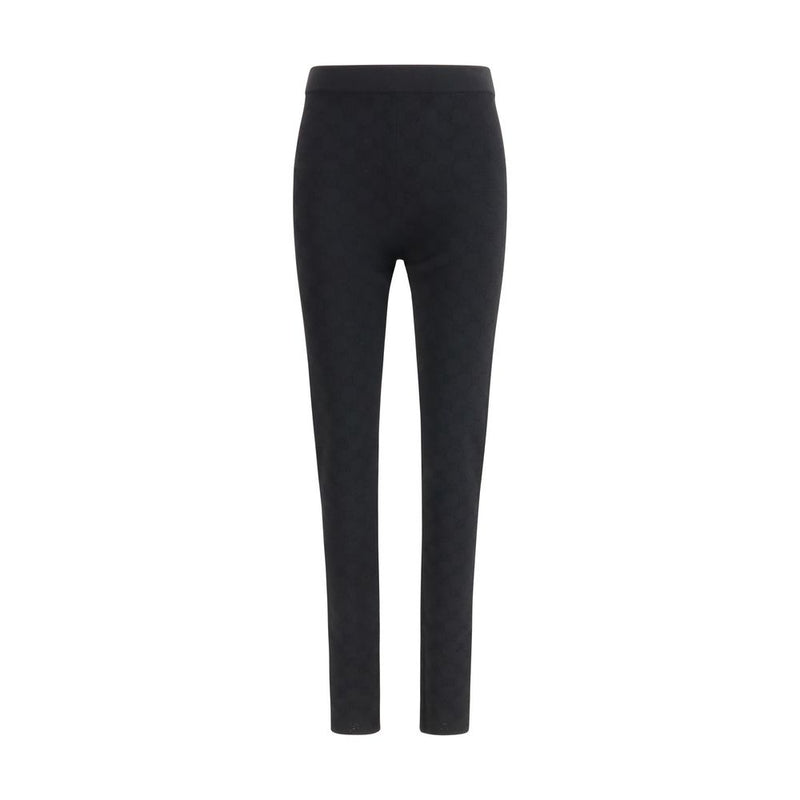 Gucci Black Viscose GG Jacquard Leggings for Women