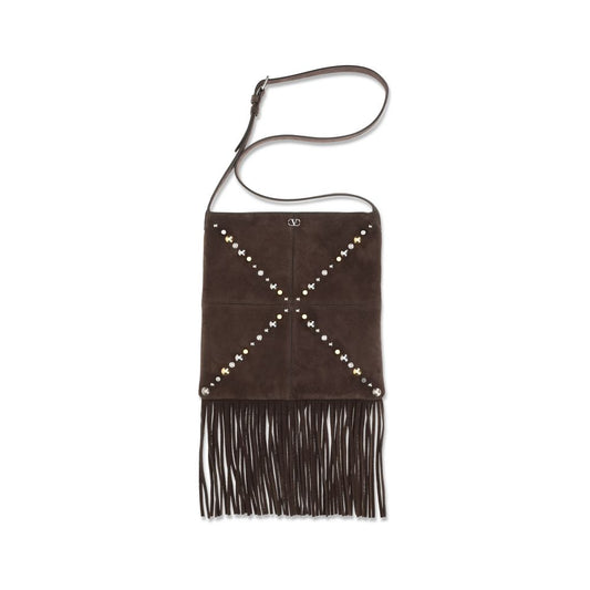 Sac bandoulière Valentino Garavani en daim marron