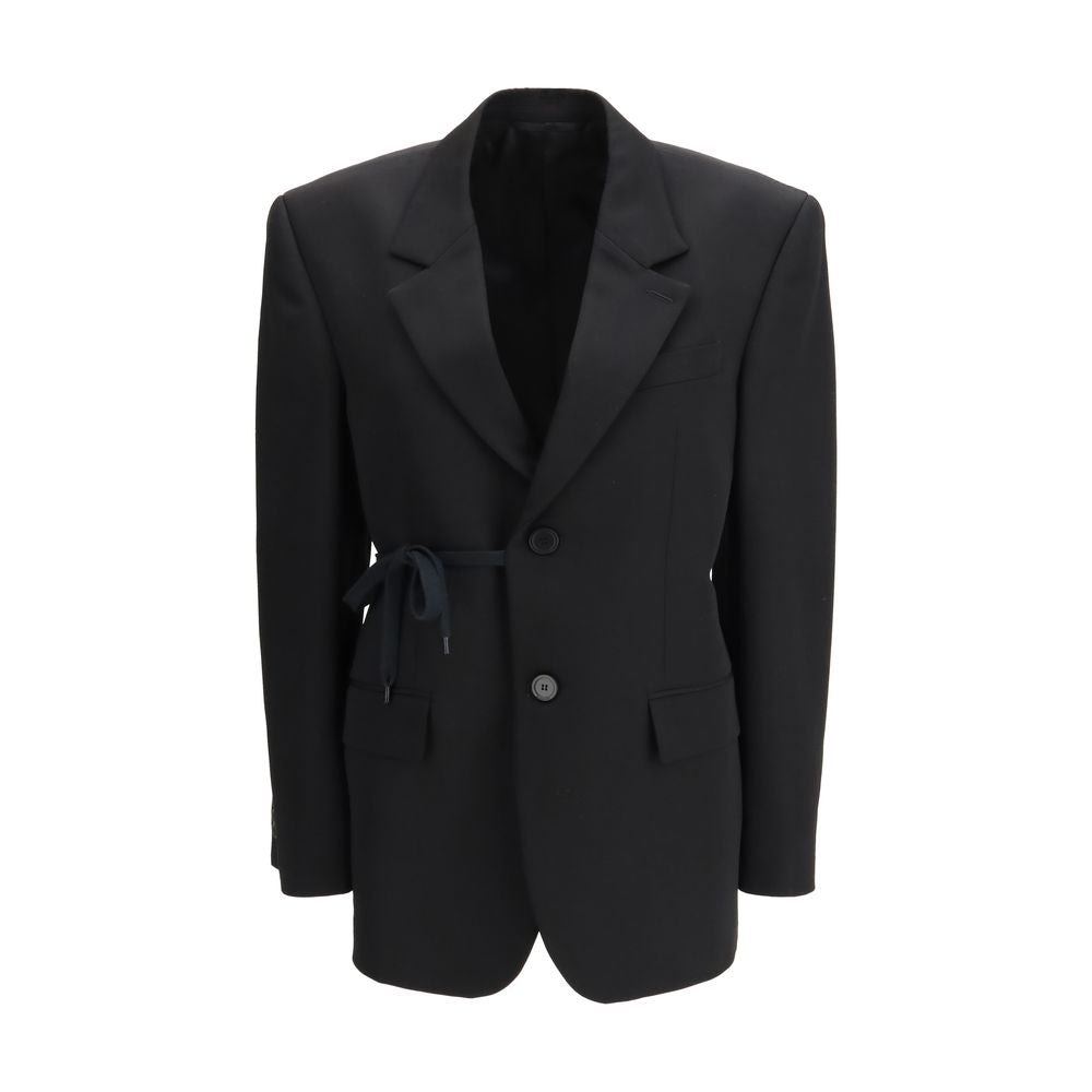 Balenciaga Barathea Wool Tailored Jacket - Noir