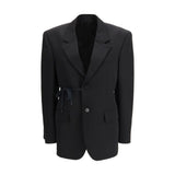 Balenciaga Barathea Wool Tailored Jacket - Noir