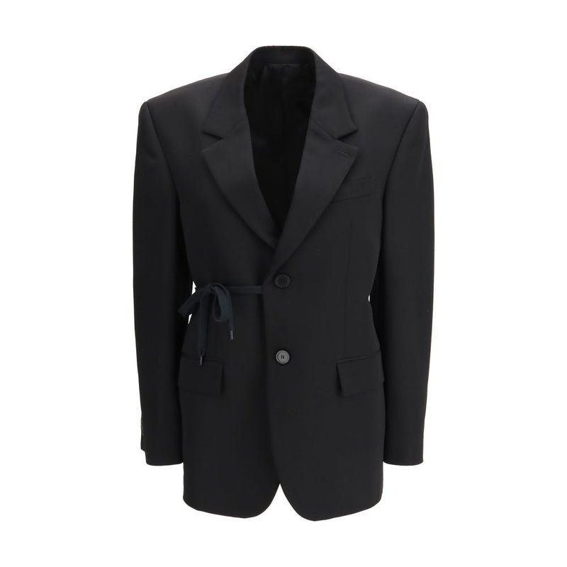 Balenciaga Barathea Wool Tailored Jacket - Black