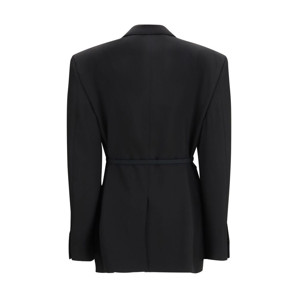 Balenciaga Barathea Wool Tailored Jacket - Noir