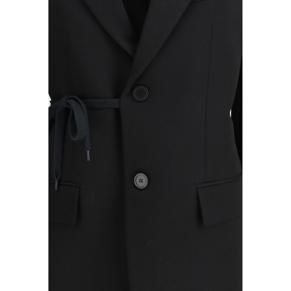 Balenciaga Barathea Wool Tailored Jacket - Noir