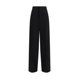 Balenciaga Black Cotton Dress Pants - Modern Tuxedo Style