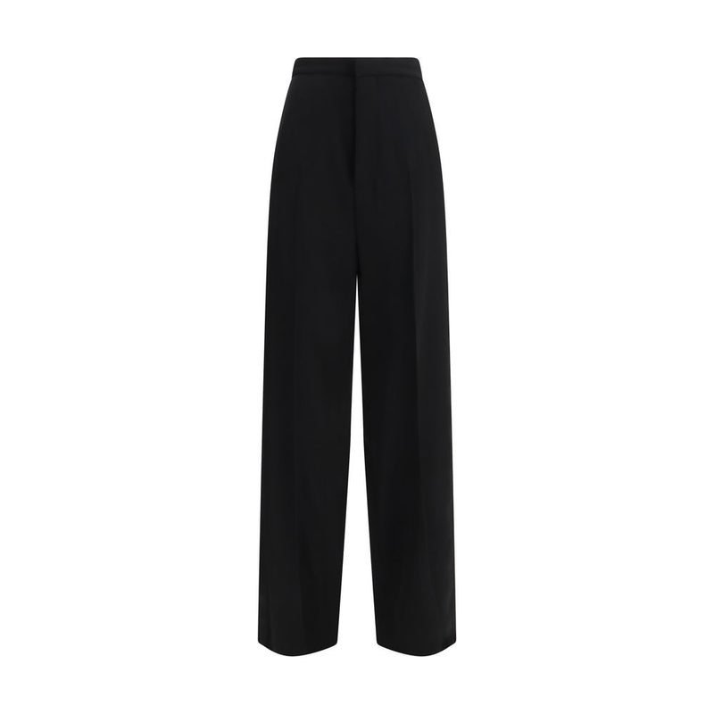 Balenciaga Black Cotton Dress Pants - Modern Tuxedo Style