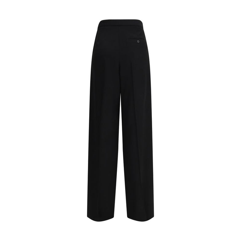 Balenciaga Black Cotton Dress Pants - Modern Tuxedo Style