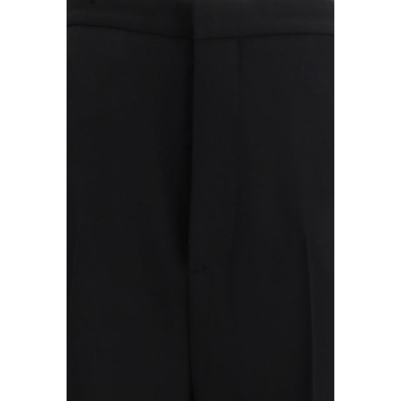 Balenciaga Black Cotton Dress Pants - Modern Tuxedo Style