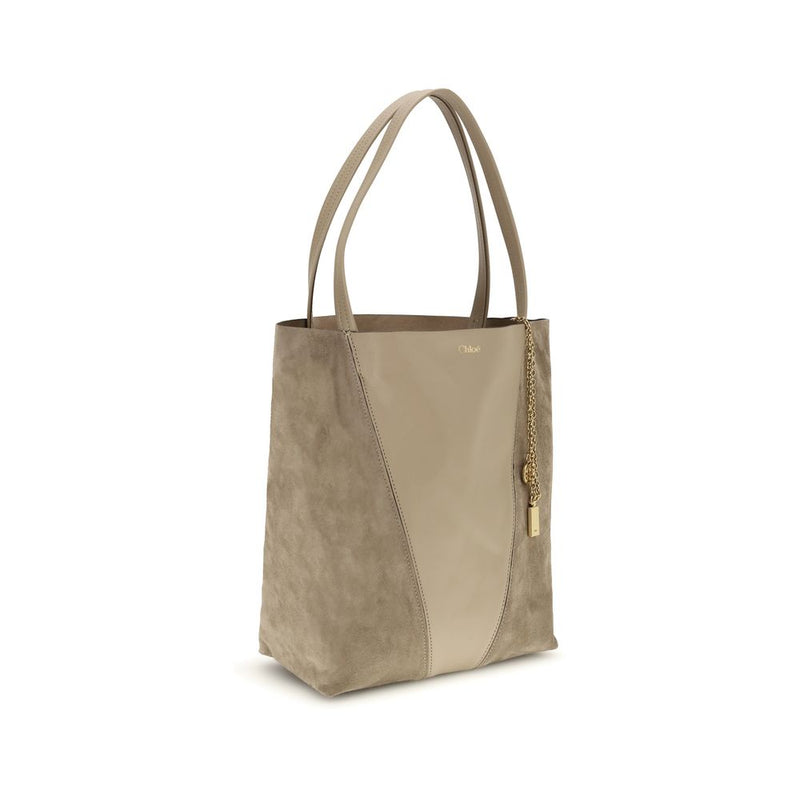 Sac bandoulière en cuir beige Chloé