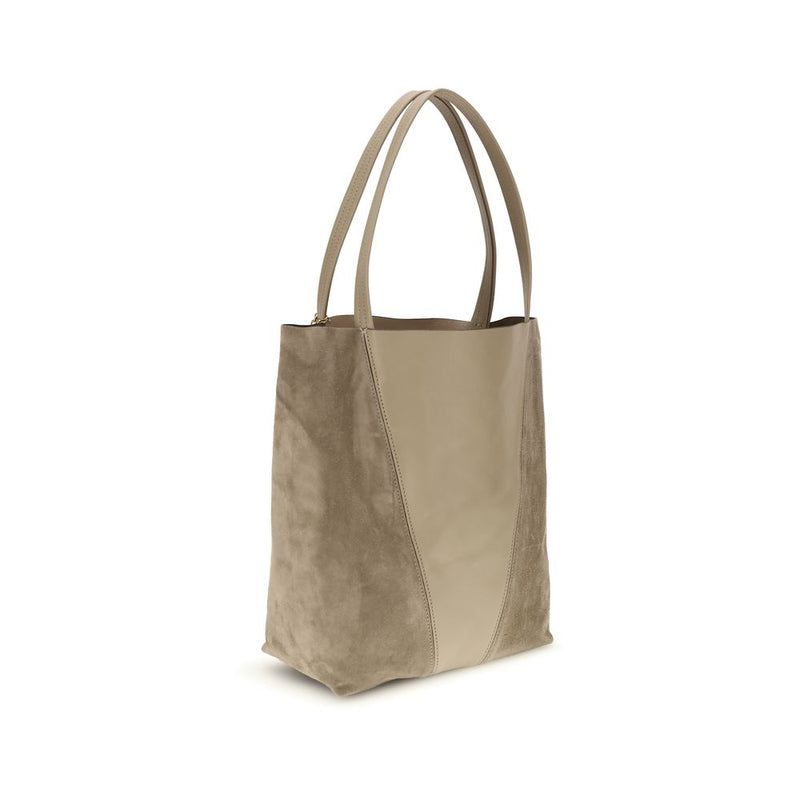 Sac bandoulière en cuir beige Chloé