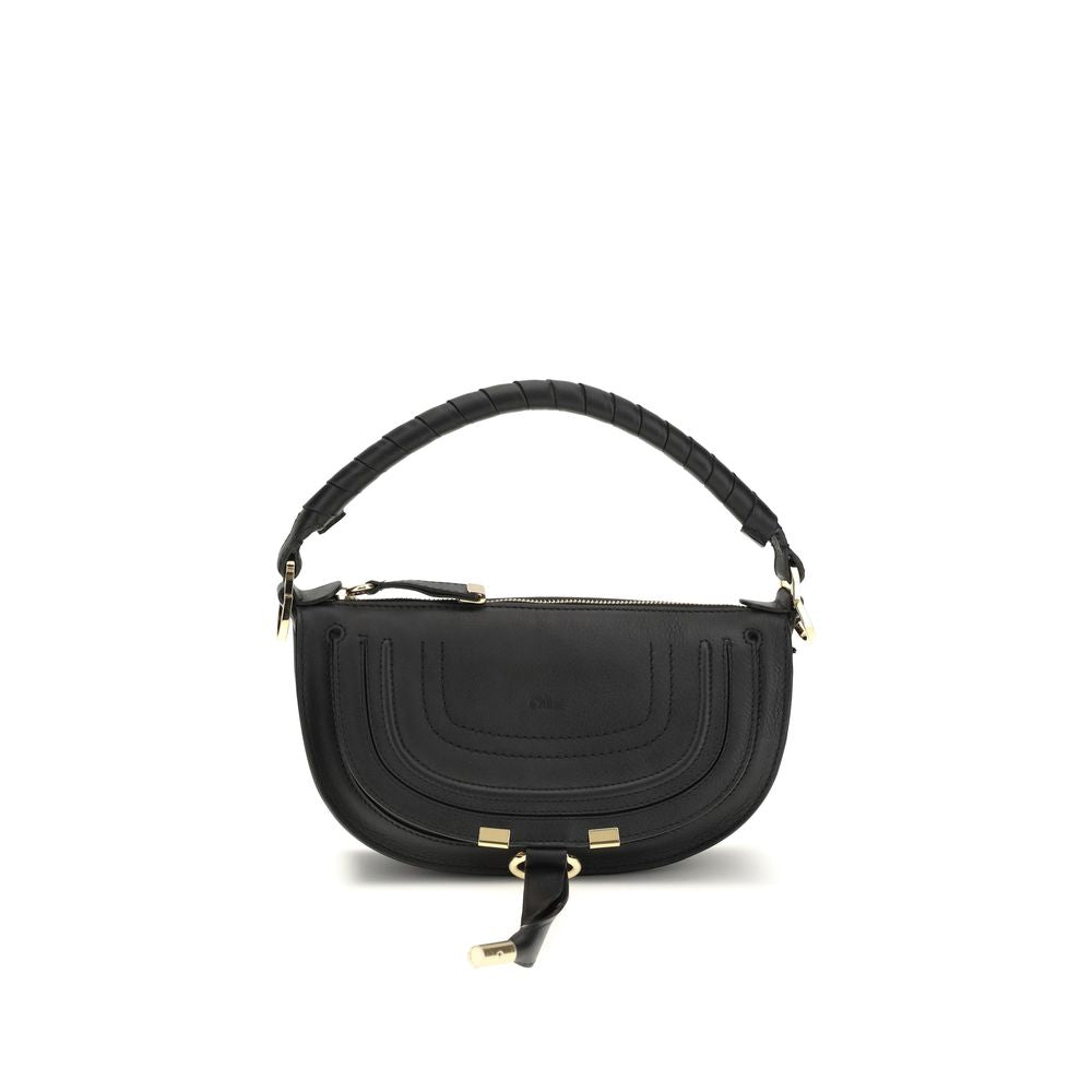 Chloé Black Calf Leather Marcie Mini Shoulder Bag