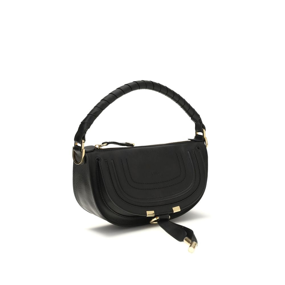 Chloé Black Calf Leather Marcie Mini Shoulder Bag