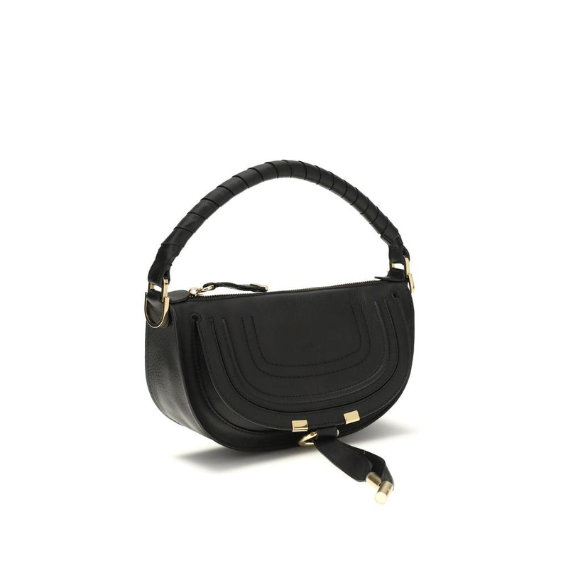 Chloé Black Calf Leather Marcie Mini Shoulder Bag