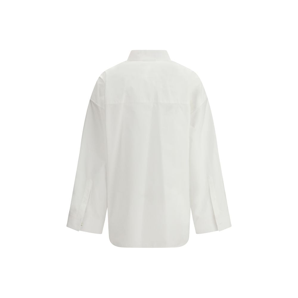 Balenciaga White Cotton Dress Shirt - Oversized Fit