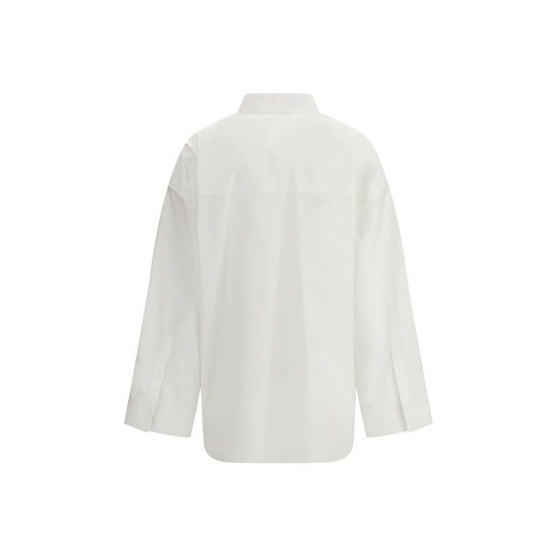 Balenciaga White Cotton Oversized Dress Shirt for Women