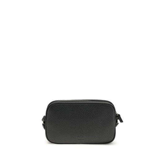 Valentino Garavani Black Calf Leather Rockstud Mini Shoulder Bag