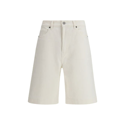 P.A.R.O.S.H. White Cotton Bermuda Shorts