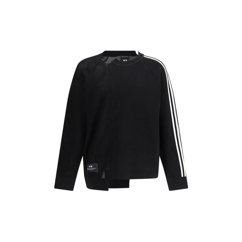 Y-3 Black Viscose Sweatshirt - Oversized Knit Design
