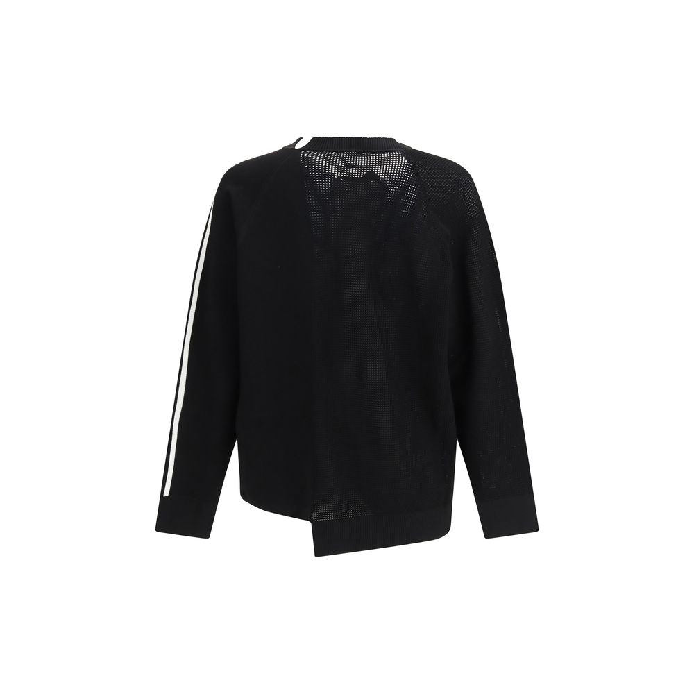 Y-3 Black Viscose Sweatshirt - Oversized Knit Design