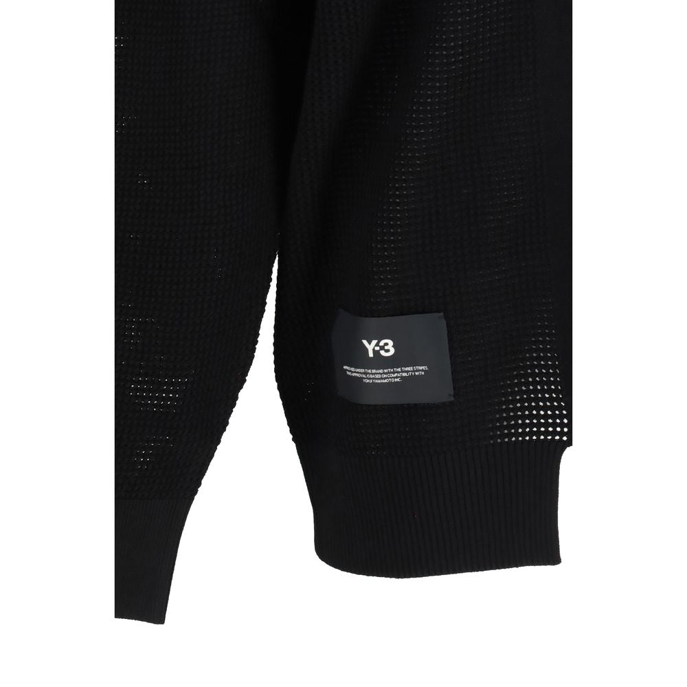 Y-3 Black Viscose Sweatshirt - Oversized Knit Design