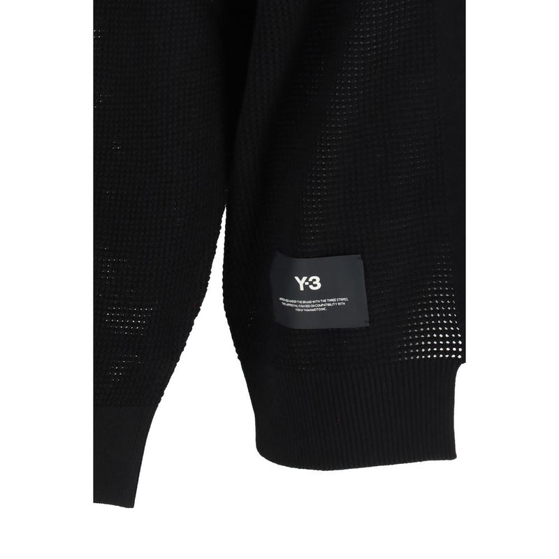 Y-3 Black Viscose Sweatshirt - Oversized Knit Design